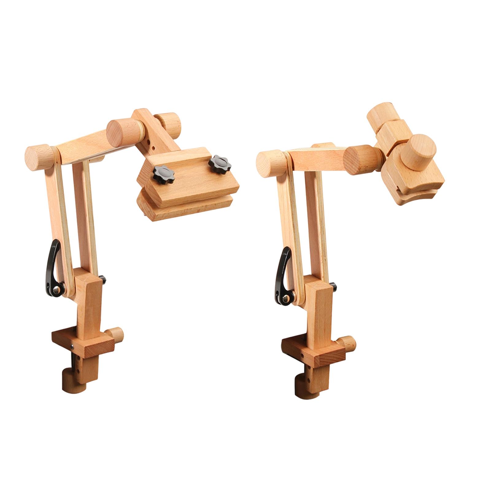 Embroidery Hoop Stand - ขาตั้งวงแหวนปักผ้าแบบหมุนได้ ทำจากไม้ สำหรับงานปักครอสติช เย็บปักถักร้อย