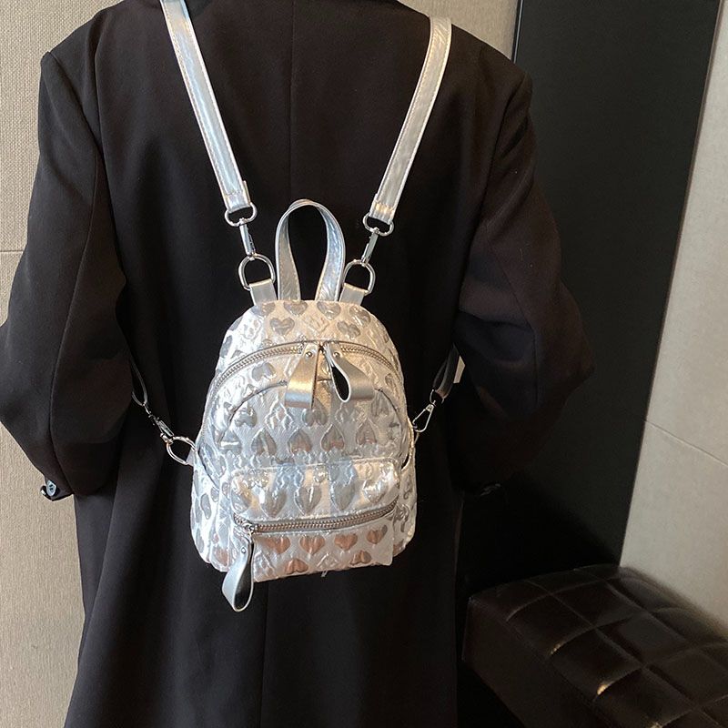 Embroidery Love - Tas ransel MINI สำหรับผู้หญิง2024ใหม่ความรักปักกระเป๋าสะพายไหล่ MODE Korea