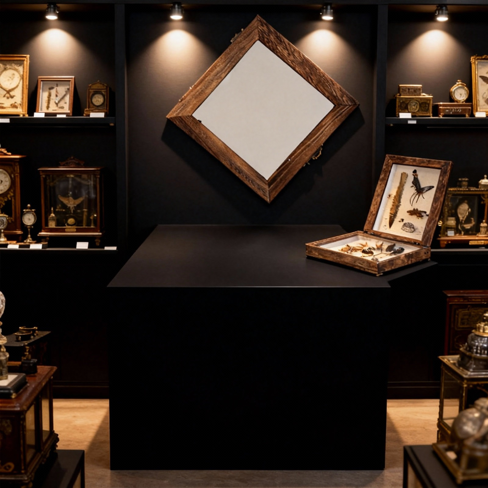 Frame Display Wood - กล่องโชว์ตัวอย่างแมลงระดับพรีเมียม กรอบไม้ ฝาอะคริลิก ฐานผ้า เหมาะสำหรับผีเสื้อ ตัวอย่างพืช