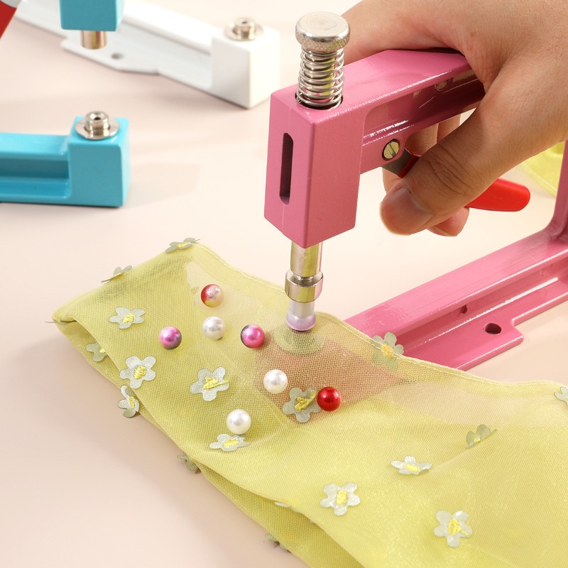 Embroidery Xpress - ชุดเครื่องมือติดมุกด้วยมือ, เครื่องยึดหมุดลูกปัด, เครื่องติดมุกด้วยมือสำหรับงานฝีมือและเครื่องประดับ