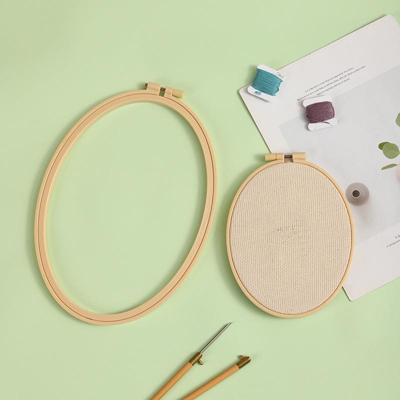 ไม้ไผ่เทียมพลาสติกรูปวงรีสีงาน - Embroidery Hoop Stand บทวิจารณ์และราคา