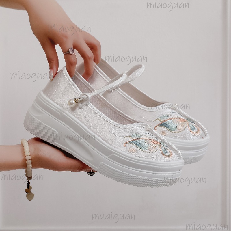 รองเท้าส้นหนาสไตล์จีนสำหรับผู้ - Embroidery Style บทวิจารณ์และราคา