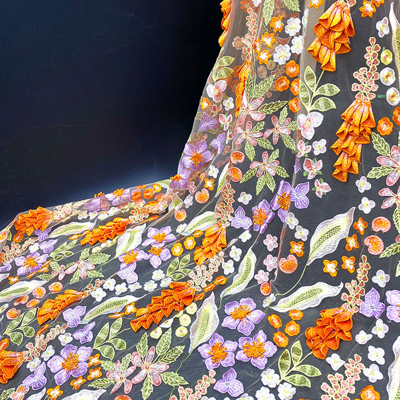ความหนาแน่นสูงสีเหลือง WIND CH - Embroidery Yellow Flower บทวิจารณ์และราคา
