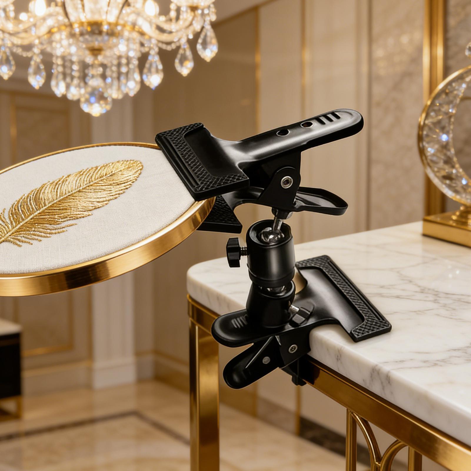 ที่วางเข็มปักผ้าแบบหนีบ ปรับได - Embroidery Hoop Stand บทวิจารณ์และราคา