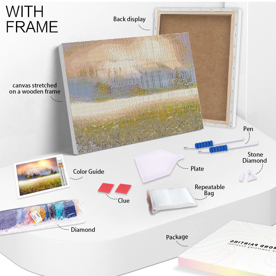 CHENISTORY 5D DIY เพชรภาพวาด M - Embroidery Cross Stitch Patterns บทวิจารณ์และราคา