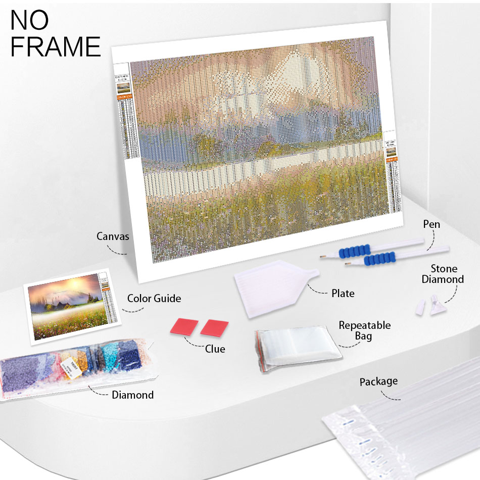 CHENISTORY 5D DIY เพชรภาพวาด M - Embroidery Cross Stitch Patterns บทวิจารณ์และราคา