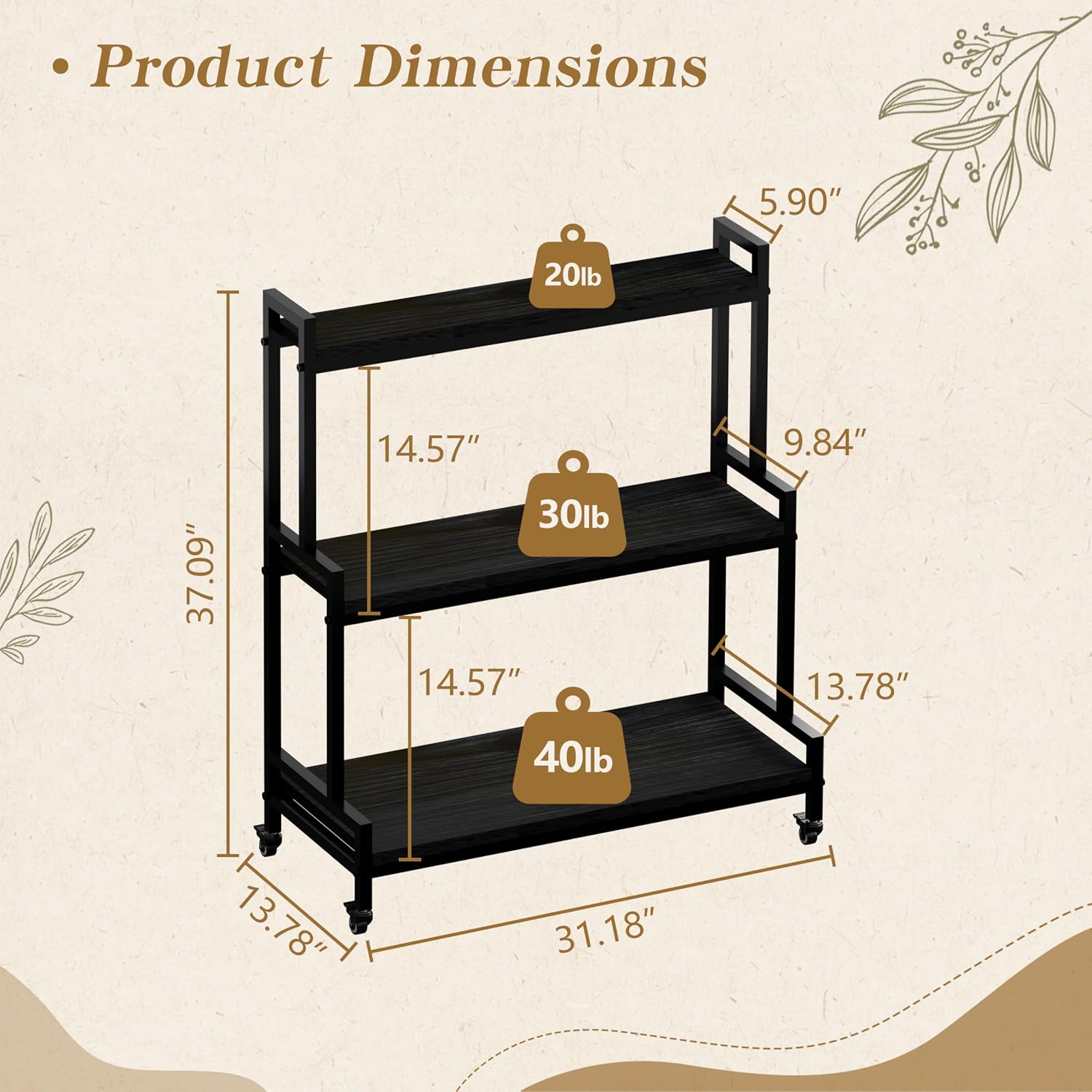 ชั้นวางต้นไม้แบบ 3 ชั้น ทรงบัน - Frame Display Wood บทวิจารณ์และราคา