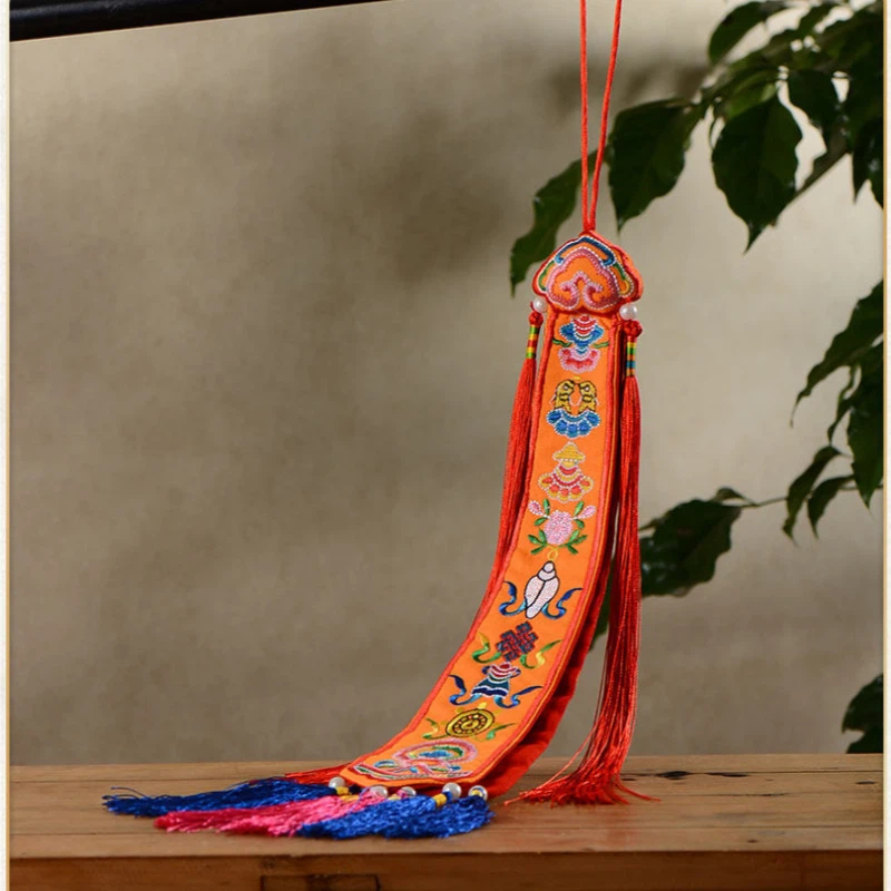 ธงริบบิ้นทิเบต งานฝีมือจากเนปา - Embroidery Red บทวิจารณ์และราคา