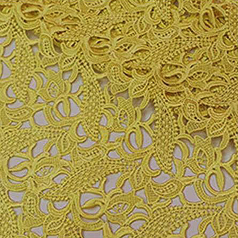 ผ้าลูกไม้คุณภาพสูงสีเหลือง ปัก - Embroidery Yellow Flower บทวิจารณ์และราคา