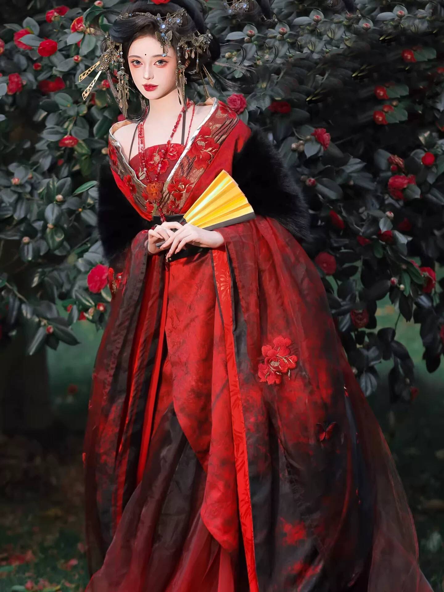 ชุดฮั่นฝูสีแดงแบบใหม่สำหรับผู้ - Embroidery Style บทวิจารณ์และราคา