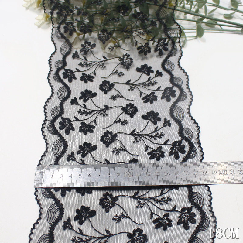 ลูกไม้ปักลายสองด้าน 41 หลา สีด - Embroidery Yellow Flower บทวิจารณ์และราคา