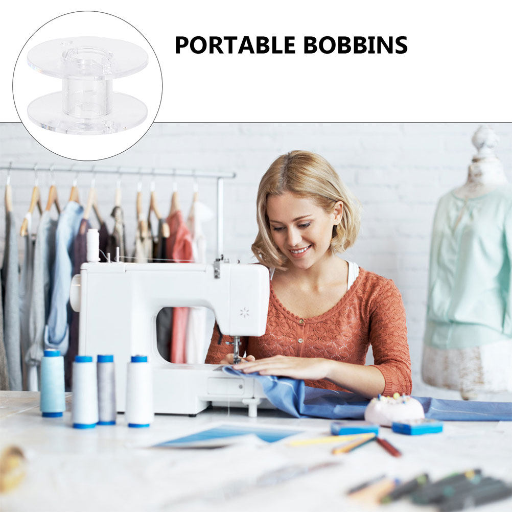60 ชิ้น กระสวยพลาสติกใสสำหรับจ - Embroidery Thread บทวิจารณ์และราคา