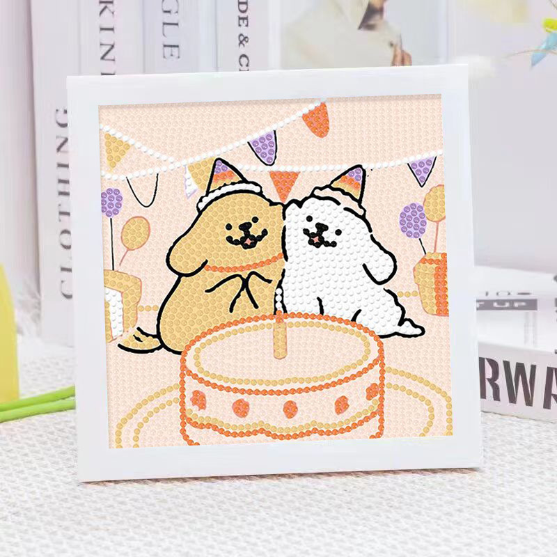 ภาพวาดตกแต่งกรอบคริสตัลรูปสุนั - Embroidery Service บทวิจารณ์และราคา