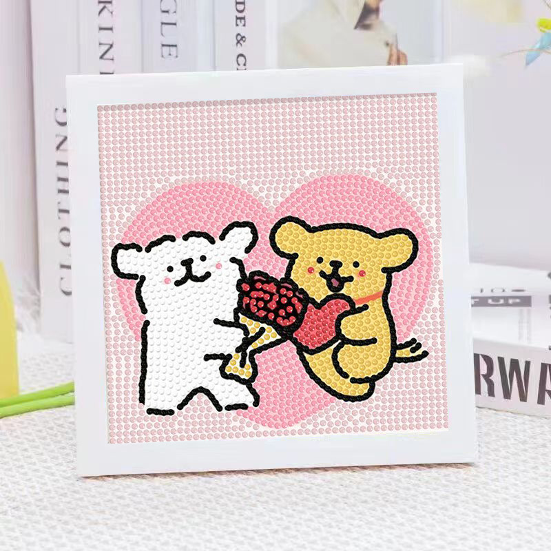 ภาพวาดตกแต่งกรอบคริสตัลรูปสุนั - Embroidery Service บทวิจารณ์และราคา