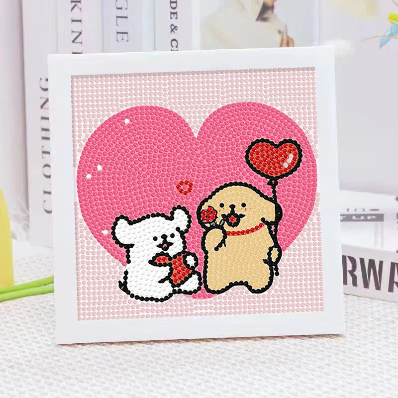 ภาพวาดตกแต่งกรอบคริสตัลรูปสุนั - Embroidery Service บทวิจารณ์และราคา