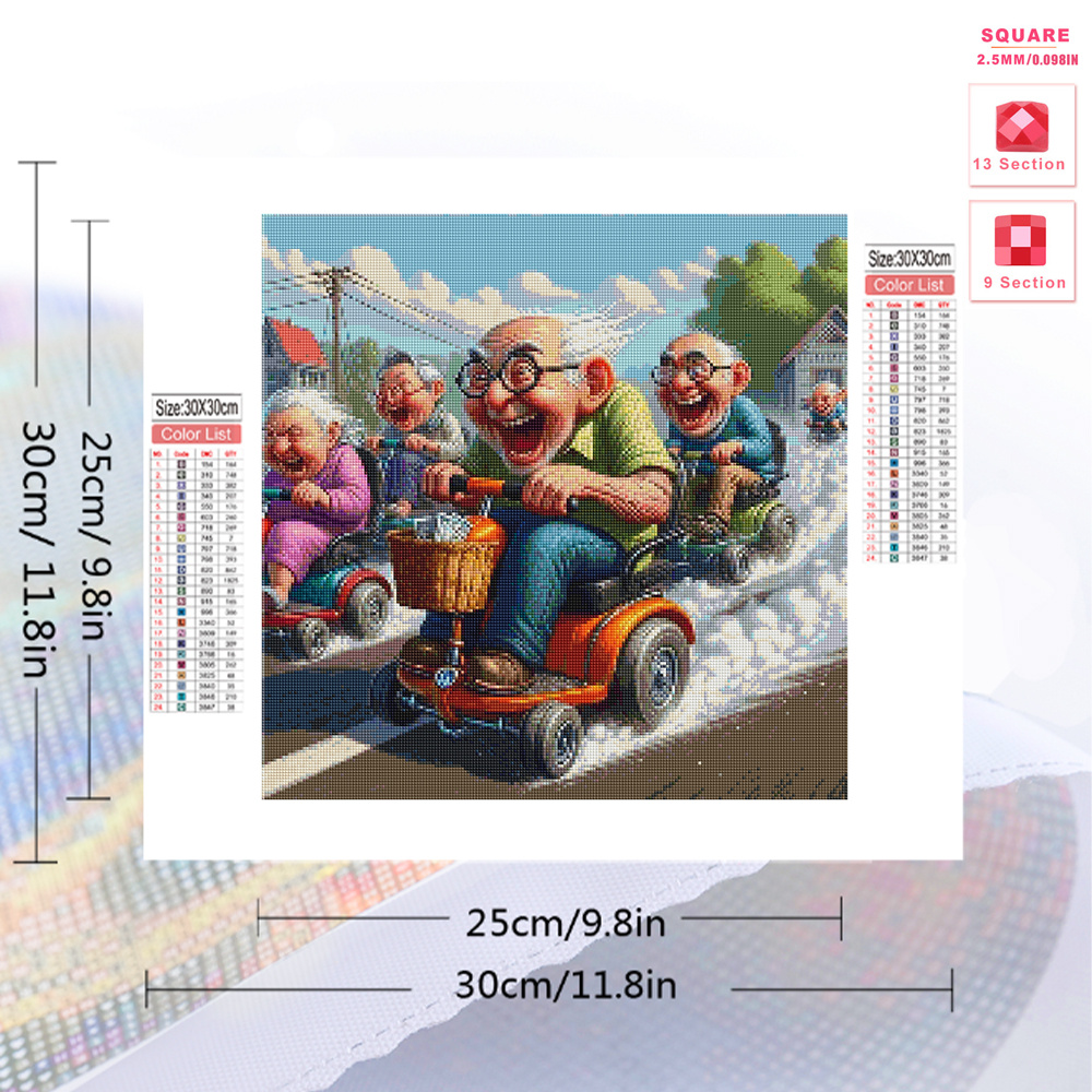 Momoart 5D DIY เพชรโมเสค Old M - Embroidery Cross Stitch Patterns บทวิจารณ์และราคา