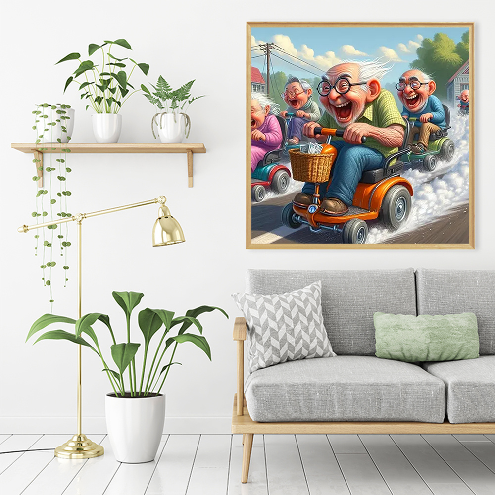 Momoart 5D DIY เพชรโมเสค Old M - Embroidery Cross Stitch Patterns บทวิจารณ์และราคา