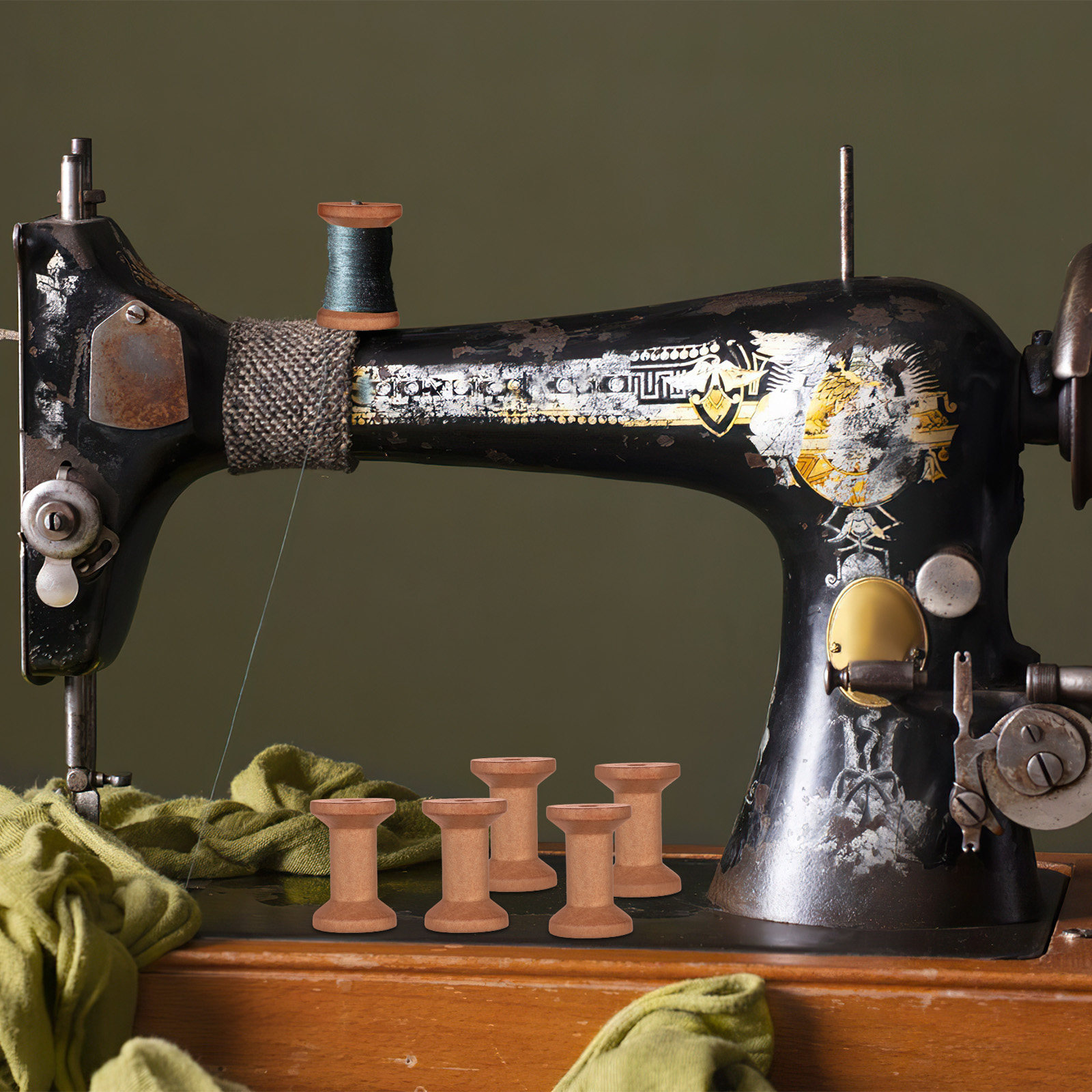 20 ชิ้น แกนด้ายไม้ธรรมชาติแบบเ - Embroidery Thread บทวิจารณ์และราคา