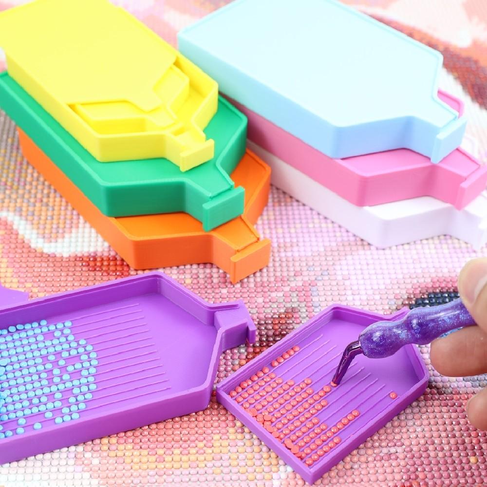 ถาดใส่เพชร DIY 3 ชิ้น ขนาดต่าง - Embroidery Details บทวิจารณ์และราคา