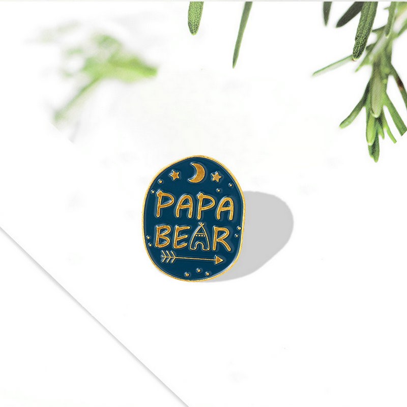 Mama Papa BearเคลือบPins Custo - Embroidery Love บทวิจารณ์และราคา