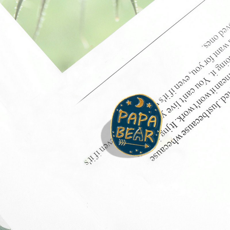Mama Papa BearเคลือบPins Custo - Embroidery Love บทวิจารณ์และราคา
