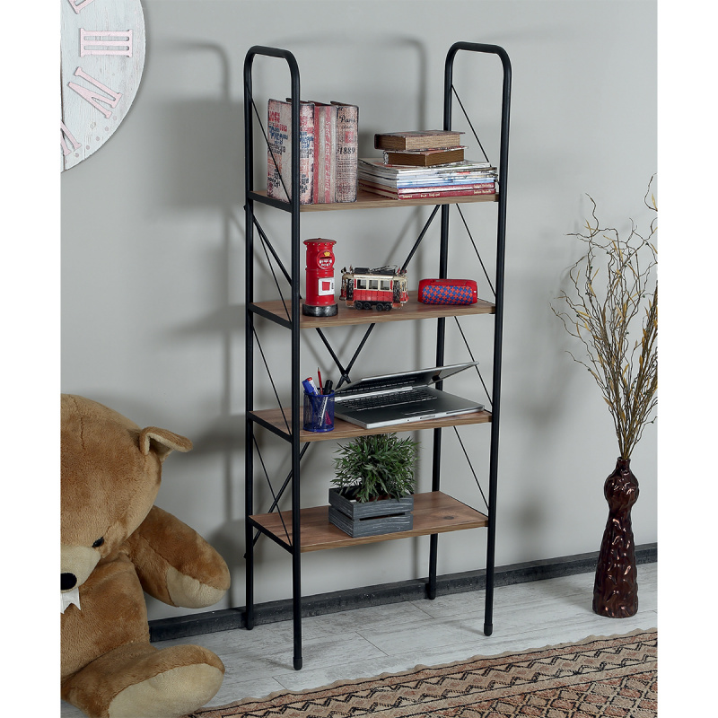 ชั้นวางหนังสือโครงโลหะสไตล์โมเ - Frame Display Wood บทวิจารณ์และราคา