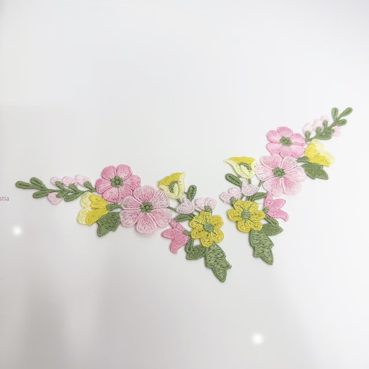 10ชิ้น/ล็อต5.5*13ซม.สีชมพูสีเห - Embroidery Yellow Flower บทวิจารณ์และราคา