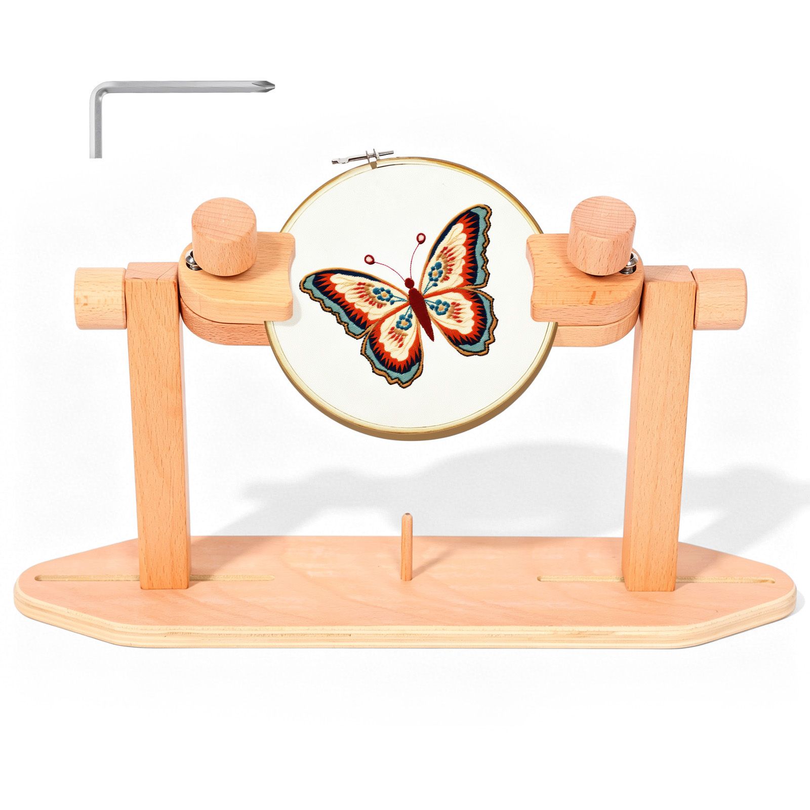 ขาตั้งวงแหวนปักผ้าไม้ ปรับระดั - Embroidery Hoop Stand บทวิจารณ์และราคา