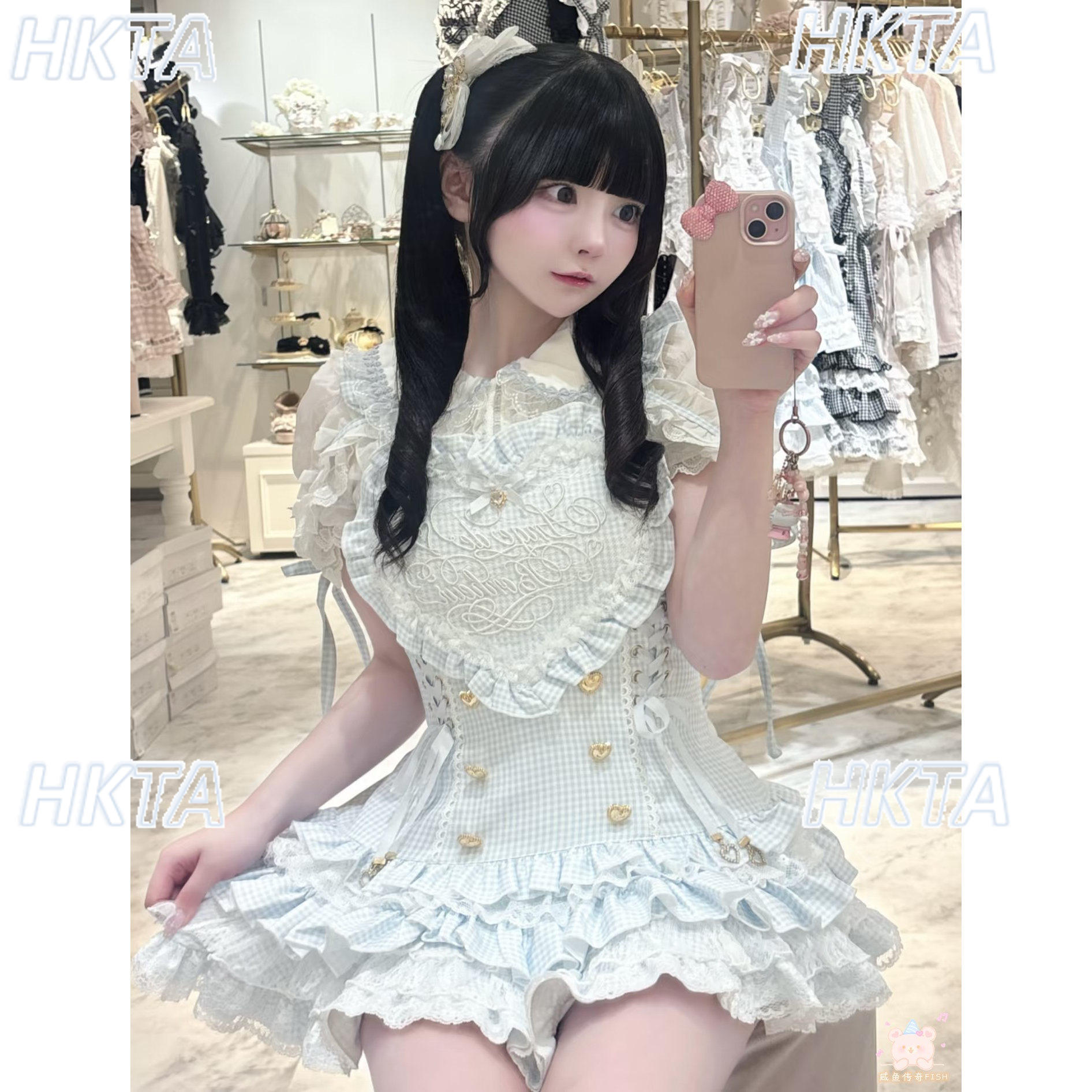 ชุดเดรสโลลิต้าแขนสั้นทรงบับเบิ - Embroidery Love บทวิจารณ์และราคา